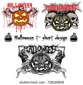 Halloween T-shirt design sets