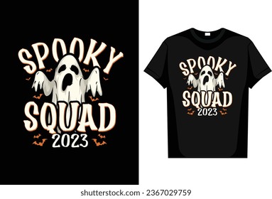 Escuadrón espeluznante de diseño de camisetas de Halloween 2023