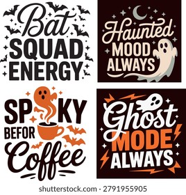 Halloween T-Shirt Design | Spooky Typography Graphi