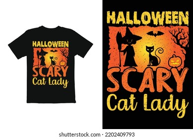 Plantilla de diseño de camisetas de Halloween. diseño creativo de camiseta