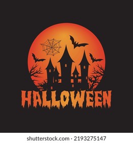 Halloween T-shirt design template. Easy to print  for man, women and children