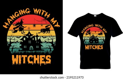Halloween t-shirt design template. High quality vector t-shirt design.
Happy Halloween t-shirt design template easy to for man, women, and children. Print on black background. 
