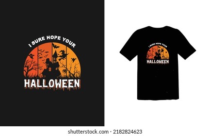 Halloween T-shirt design template for man, women, and children