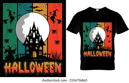 Halloween T-Shirt design Template ( New and Creative ). 