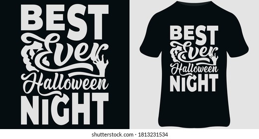 Halloween T-Shirt design template, Halloween quotes, and vector design.