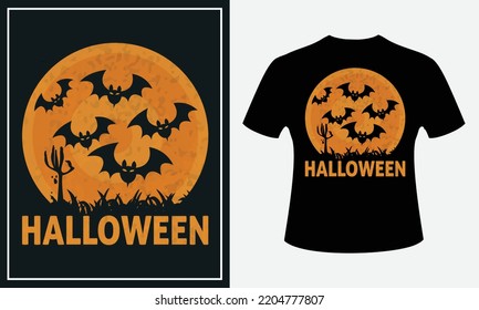 Halloween t-shirt design template. Halloween t shirt design vector. Typography, quote, Halloween t shirt design. Halloween t shirt design for 
