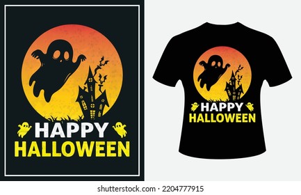 Halloween t-shirt design template. Halloween t shirt design vector. Typography, quote, Halloween t shirt design. 