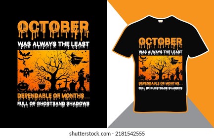 Halloween t-shirt design template vector for your business