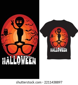 Halloween t-shirt design template vector