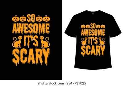 Halloween T-shirt Design Template Vector image.
