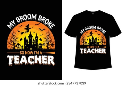 Halloween T-Shirt Design Template Vektorbild.