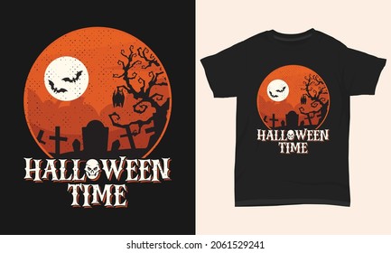 Halloween T-shirt Design Halloween Time