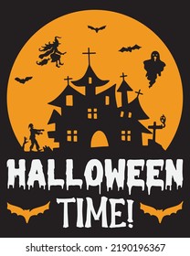 Halloween t-shirt design, Halloween time
