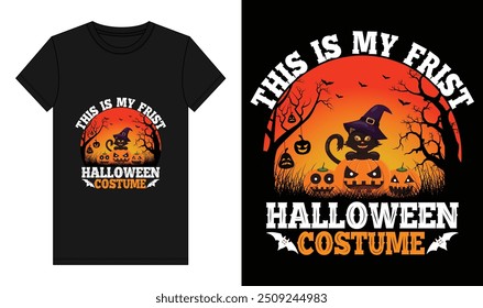 Halloween T-Shirt Design, Trendy Halloween T Shirt Design, Happy Halloween Party Shirt, Halloween Vampire Costume Funny T-Shirt 2