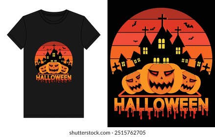 Halloween T-Shirt Design, Trendy Halloween T Shirt Design, Happy Halloween Party Shirt, Halloween Vampire Costume Funny T-Shirt 8