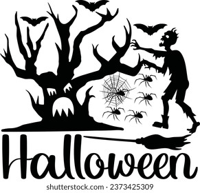 Halloween T-shirt design, Typography design