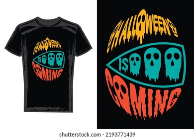 Halloween t-shirt design. Typography t-shirt design template.