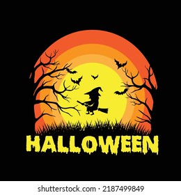 Halloween-T-Shirt-Design für Halloween-T-Shirt-Vektorgrafik