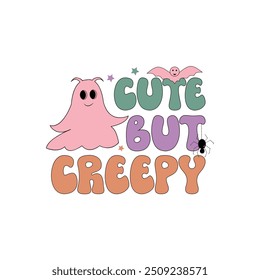 Halloween Tshirt Design, Halloween vector cute but creepy, Halloween Background