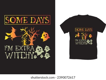 Diseño de camisetas de Halloween y archivo vectorial