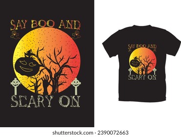 Halloween T-shirt design and vector file
