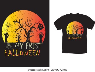 Halloween T-shirt design and vector file