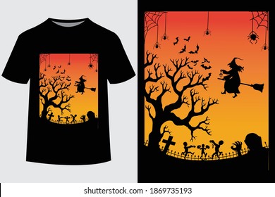 Halloween T-Shirt Design. Halloween Vector Graphic. Halloween T-Shirt illustration. Horns head devil t-shirt design. Beautiful and eye catching halloween vector