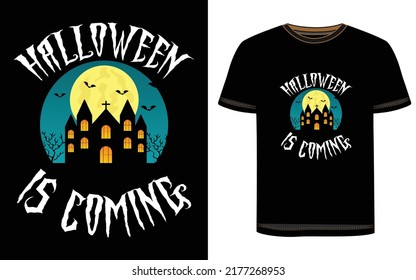 Halloween T-Shirt Design. Halloween-Vektorgrafik. Halloween T-Shirt Illustration.  Schöne und augenblickliche Halloween-Vektorgrafik