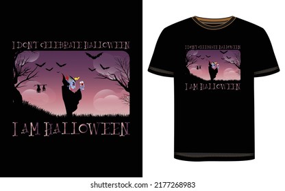 Halloween T-Shirt Design. Halloween Vector Graphic. Halloween T-Shirt illustration.  Beautiful and eye catching Halloween vector