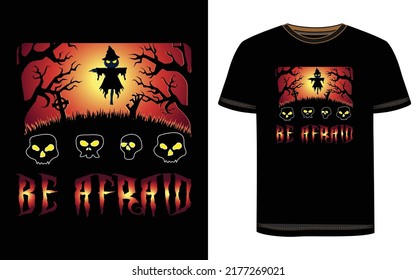 Halloween T-Shirt Design. Halloween Vector Graphic. Halloween T-Shirt illustration.  Beautiful and eye catching Halloween vector