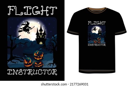 Halloween T-Shirt Design. Halloween-Vektorgrafik. Halloween T-Shirt Illustration.  Schöne und augenblickliche Halloween-Vektorgrafik