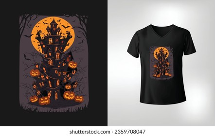 Halloween T-Shirt Design. Halloween Vector Graphic. Halloween T-Shirt illustration. Horns head devil t-shirt design. Beautiful and eye catching halloween vector