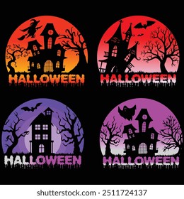 Design de camiseta de Halloween com gráfico vetorial por um designer criativo