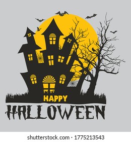 Halloween t-shirt design vector illustration art. Hapy Halloween.