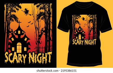 Halloween T-shirt Design Vector Illustration