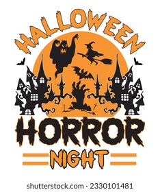 Halloween T-Shirt Design With Vector And Illustration