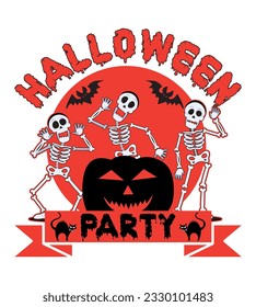 Halloween T-Shirt Design With Vector And Illustration