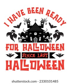 Halloween T-Shirt Design With Vector And Illustration