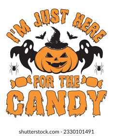 Halloween T-Shirt Design With Vector And Illustration