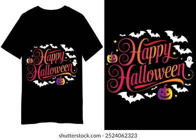 Halloween T-shirt design vector illustration 