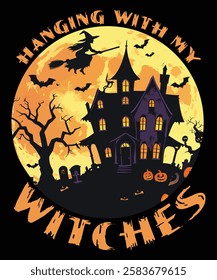 Halloween t-shirt design for vector illustration