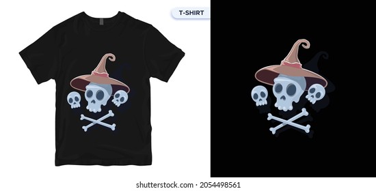Halloween T-Shirt Design. Vector print, typography, poster. Global swatches. 