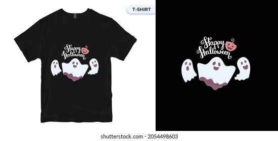Halloween T-Shirt Design. Vector print, typography, poster. Global swatches. 