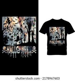  Halloween T-shirt Design – Halloween Vector, Printable Sublimation Design.. 