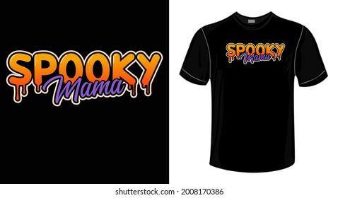 Halloween T-Shirt Design Vector - Spooky Mama 