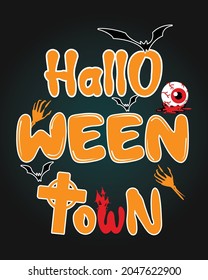 Halloween t-shirt design vector| vector t shirt design| Halloween craft elements for holiday