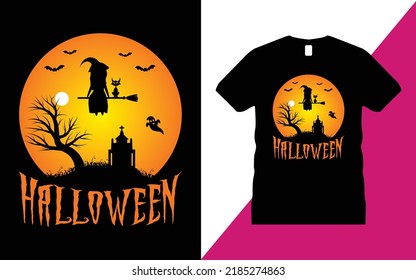 Halloween t-shirt design Vector. T shirt, Pumpkin, Spider, Halloween T shirt, Halloween T-shirt,