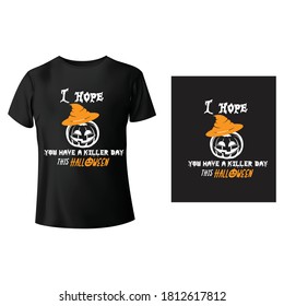 Halloween T-shirt Design Vector Template