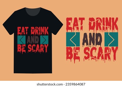 Halloween t-shirt design vector template.