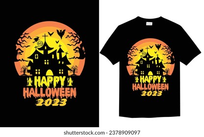 Halloween t-shirt design vector template for Halloween season 2024
